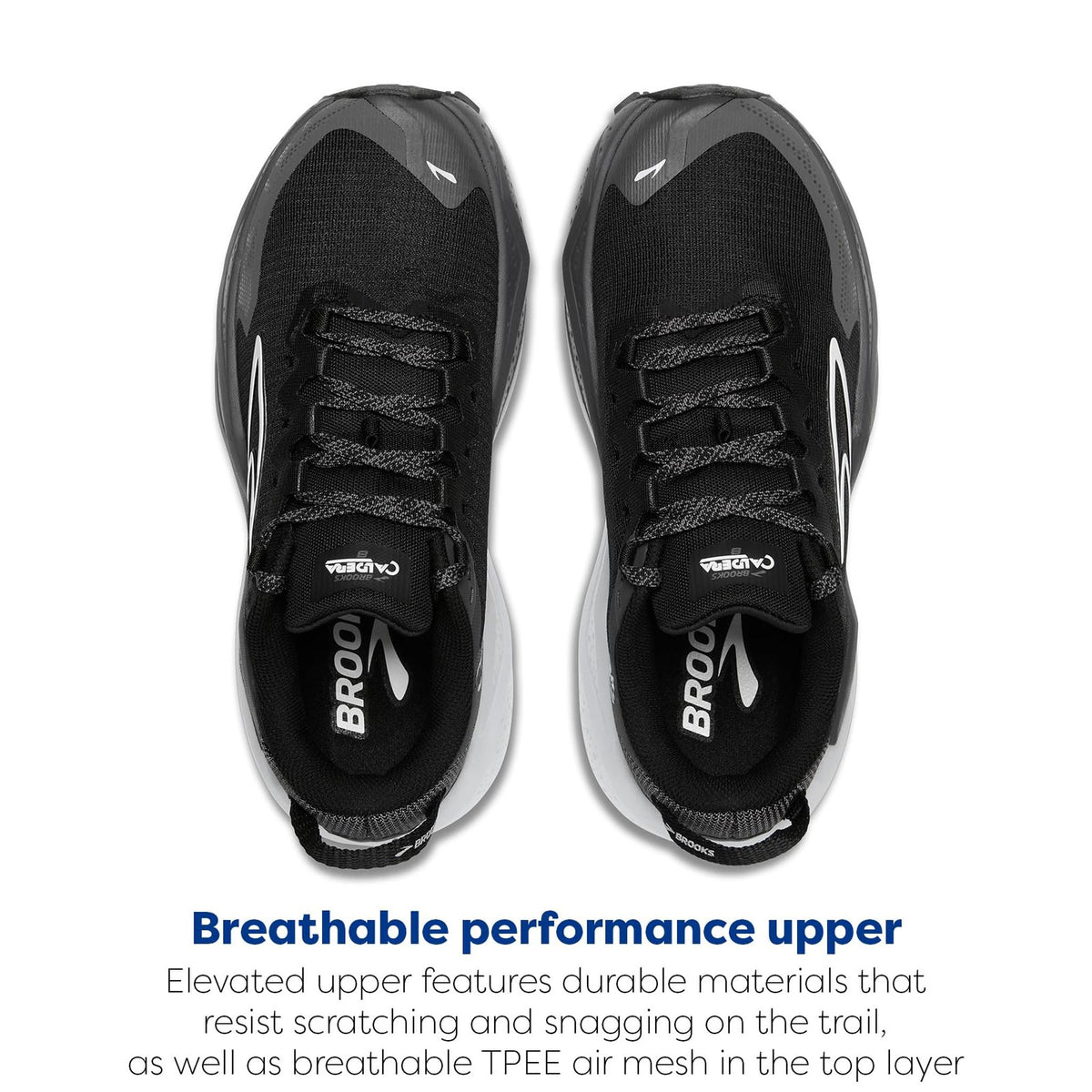 Brooks Men’s Caldera 8 Ultra Trail Running Shoe - Black/Blackened Pearl/White - 8 Medium