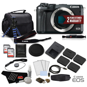 Canon EOS M6 Mirrorless Digital Camera Body Only, Black 1724C001- Premium Bundle - International Version Canon