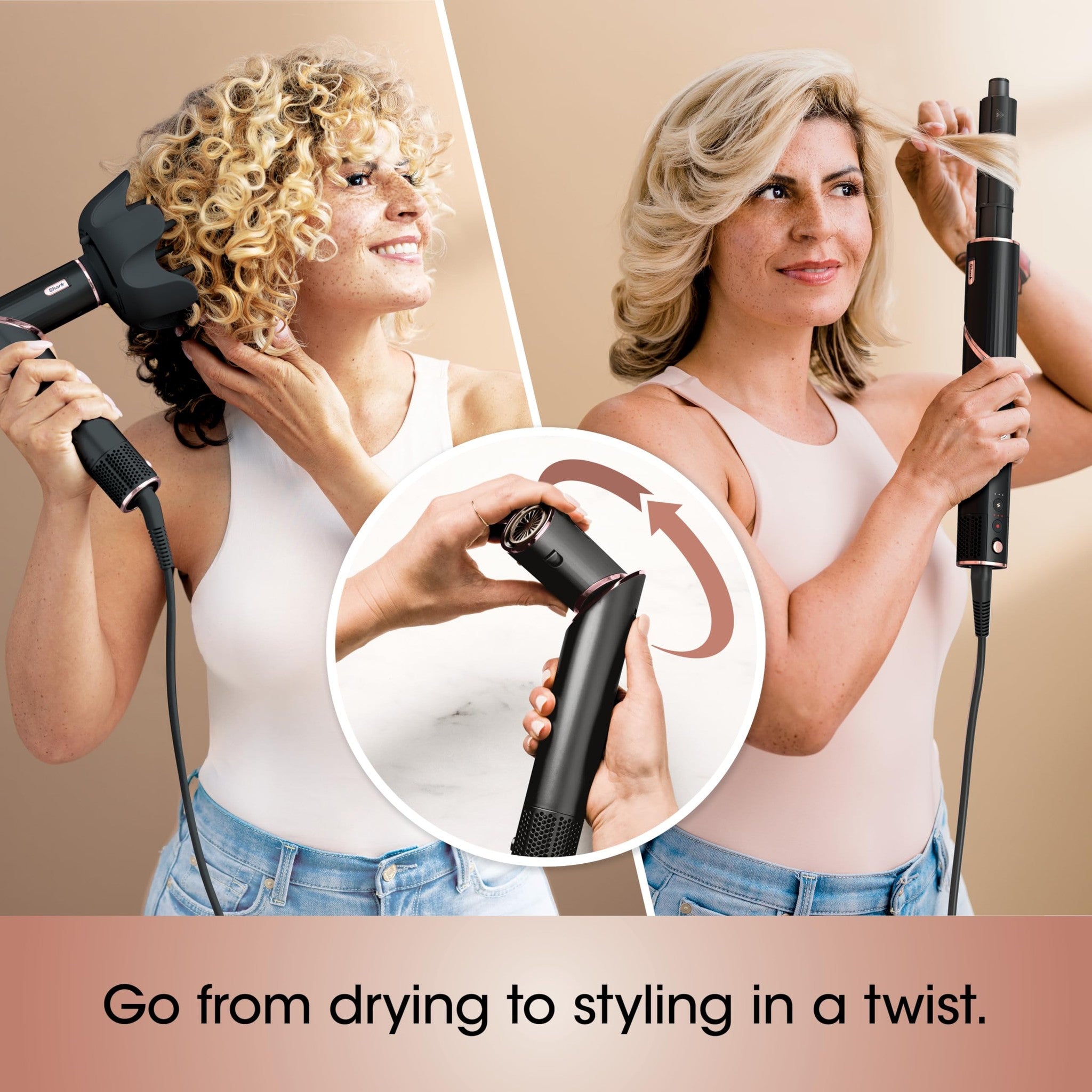 Shark FlexStyle, Air Multi-Styler & Drying System, Coanda Black, HD440BK - Reconditioned