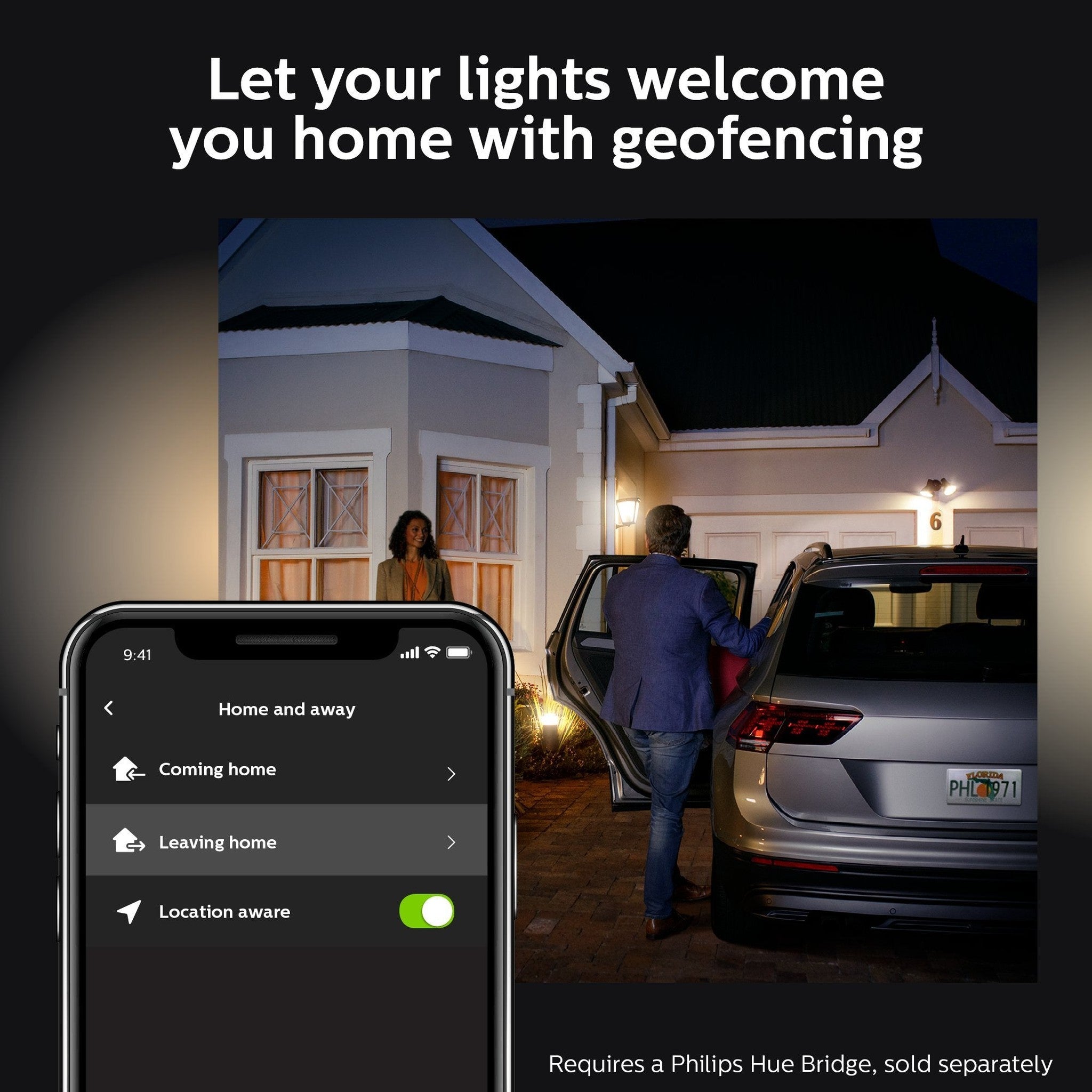 Philips Hue Inara White Outdoor Lantern, Wall Fixture & 1 Hue White A19 LED Smart Bulb, Use with Alexa, Homekit & Google