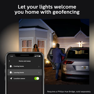Philips Hue Inara White Outdoor Lantern, Wall Fixture & 1 Hue White A19 LED Smart Bulb, Use with Alexa, Homekit & Google