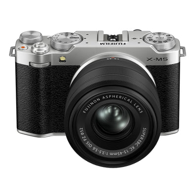 Fujifilm X-M5 Mirrorless Digital Camera XC15-45mmF3.5-5.6 OIS PZ Lens Kit - Silver