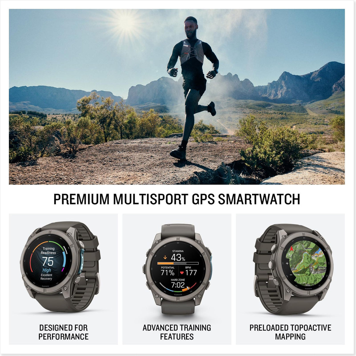 Garmin fēnix® 9, Titanium, 51mm, Pebble Gray
