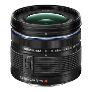 OM SYSTEM Olympus M.Zuiko Digital 9-18mm F4.0-5.6 II for Micro Four Thirds System Camera, Wide Angle Zoom, Portable Design