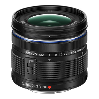 OM SYSTEM Olympus M.Zuiko Digital 9-18mm F4.0-5.6 II for Micro Four Thirds System Camera, Wide Angle Zoom, Portable Design