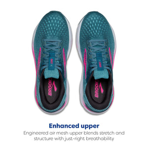 Brooks Women’s Ghost 16 Neutral Running Shoe - Blue/Pink/Moroccan Blue - 7 Medium