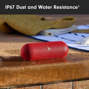 Beats Pill - Wireless Bluetooth Speaker and Portable Charger via USB-C - Up to 24 Hours Battery Life, IP67 Water Resistant, Apple & Android Compatible, Built-in Microphone - Statement Red - Reconditioned