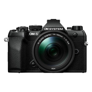 OM SYSTEM OM-5 Mark II BLK w/M.ZUIKO Digital 14-150mm f4.0-5.6 II Compact Light Weight Weather Sealed 4K Video Camera Best for Outdoor Travel - Reconditioned