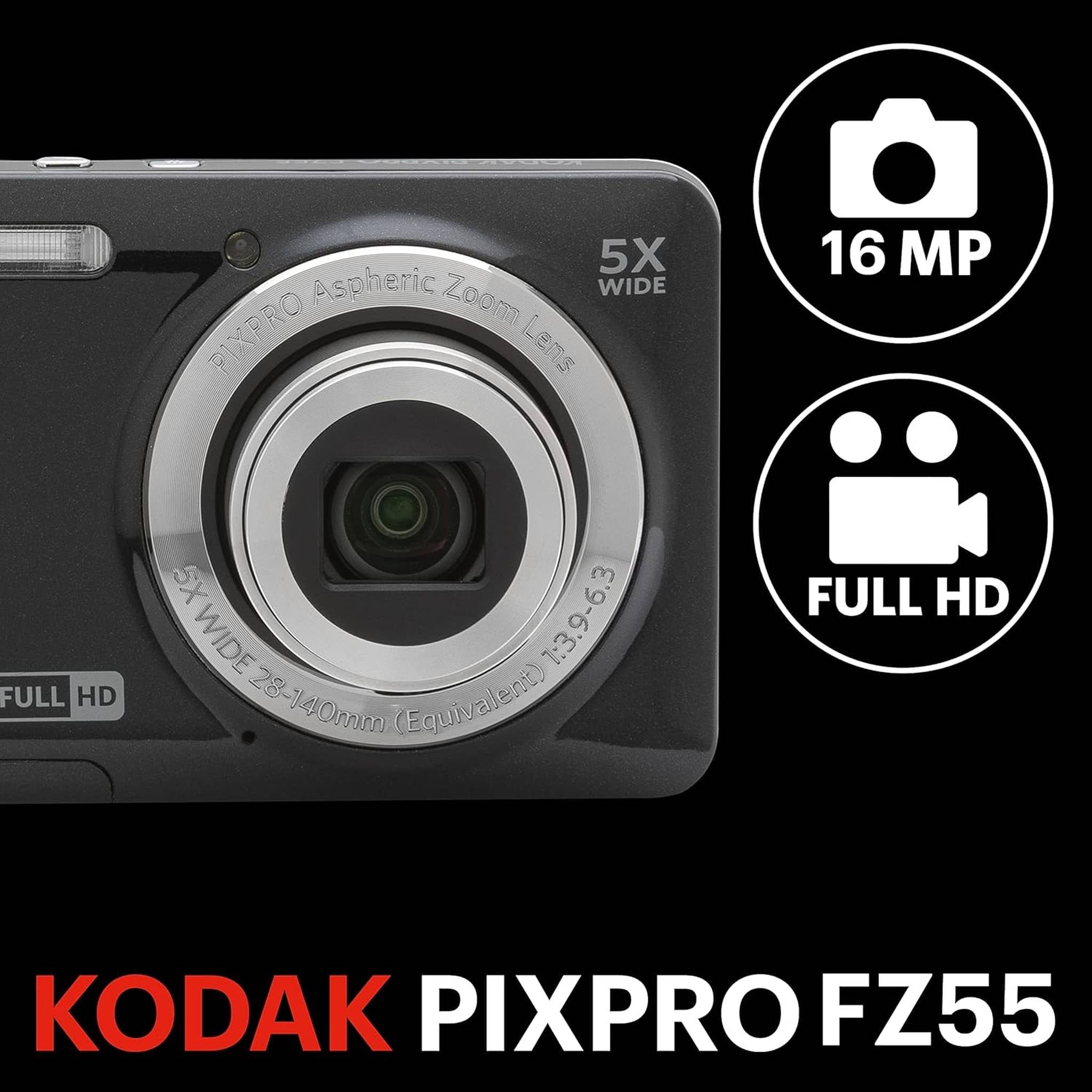 KODAK PIXPRO FZ55-BK 16MP CMOS Sensor Digital Camera