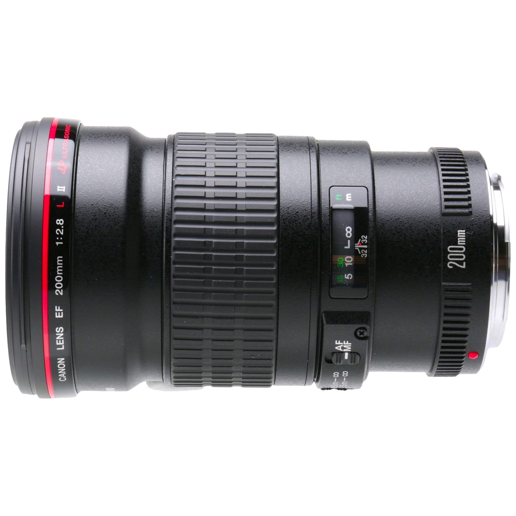 Canon EF 200mm f/2.8L II USM Telephoto Fixed Lens for Canon SLR Cameras Certified Refurbished - Reconditioned Canon