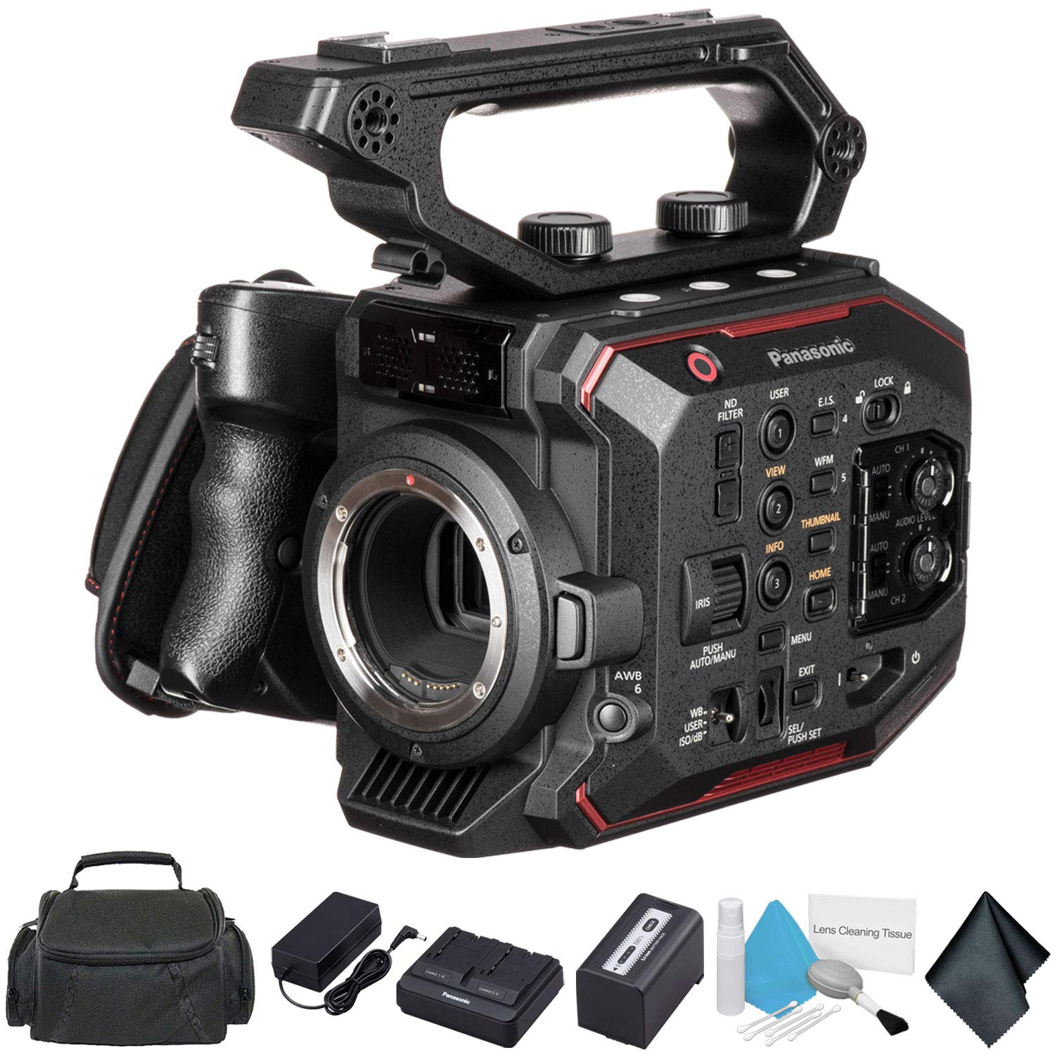Panasonic AU-EVA1 Compact 5.7K Super 35mm Handheld Cinema Camera Body AU-EVA1PJ - Starter Bundle - International Version