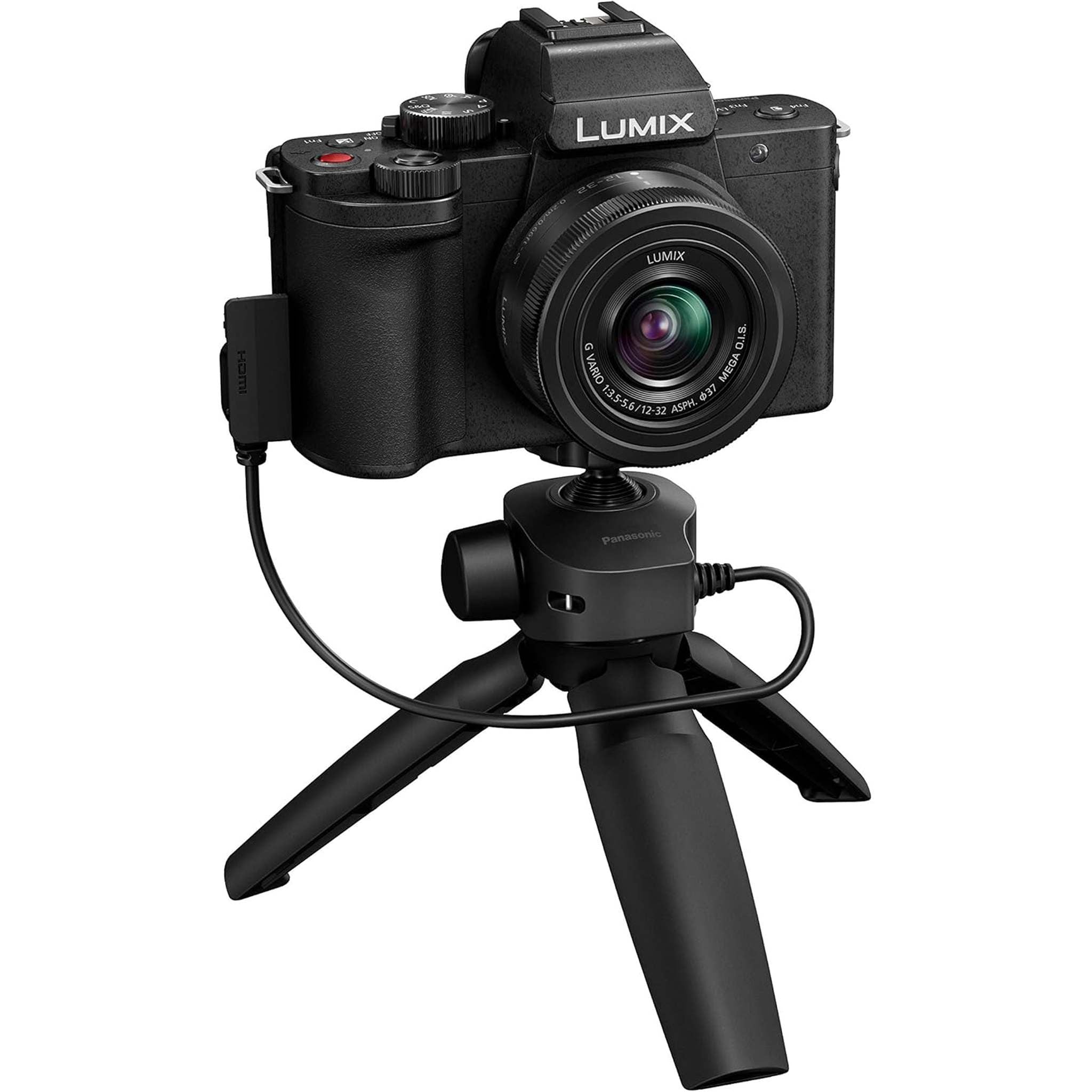 Panasonic LUMIX G100 4k Mirrorless Camera for Photo and Video w/12-32mm Lens, 5-Axis Hybrid I.S, DC-G100VK Black - Reconditioned Panasonic
