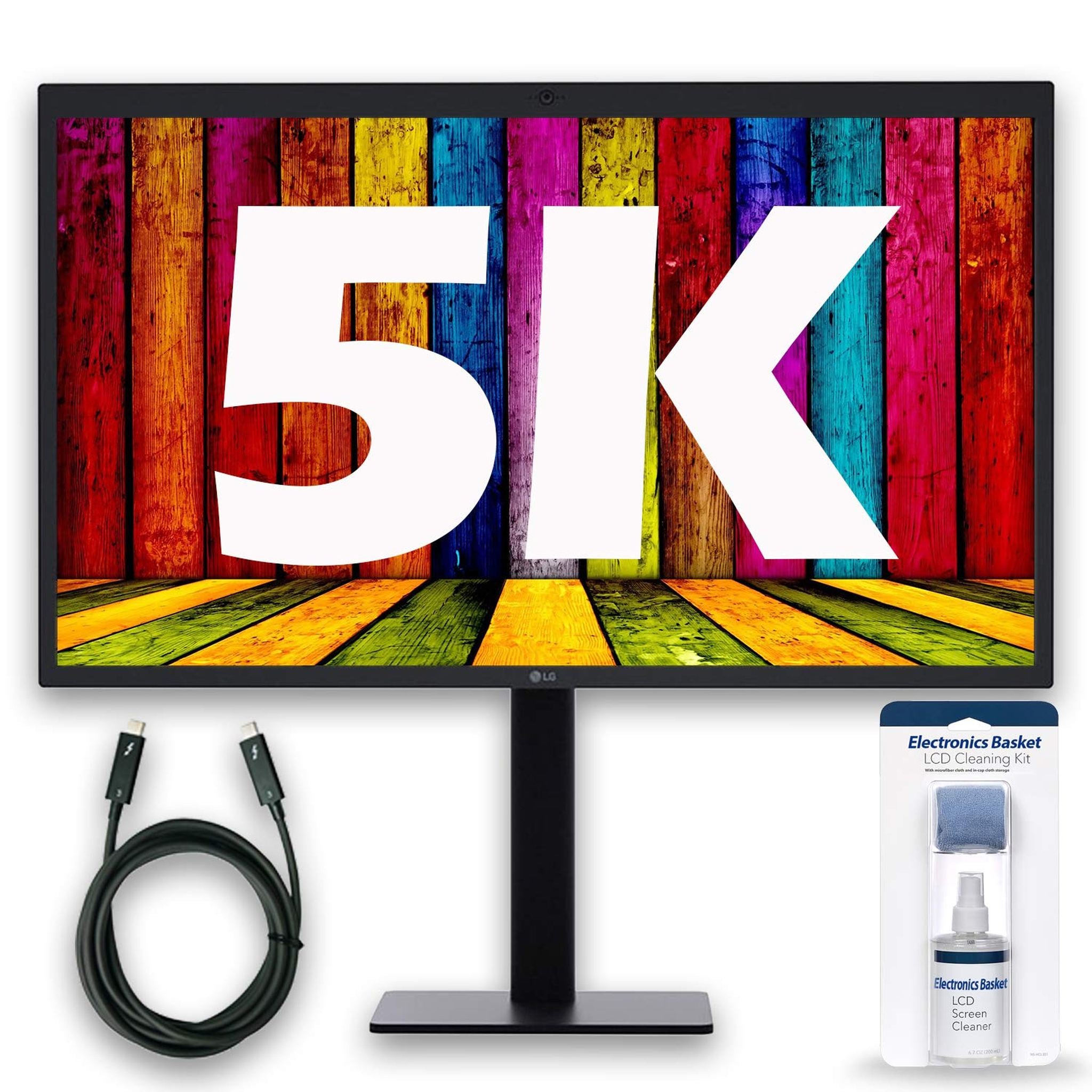 LG 27MD5K 27 Inch Ultrafine 16:9 5K IPS Monitor - New - USA - Mac Compatible - USB-C with 6.6' Thunderbolt 3 Cable