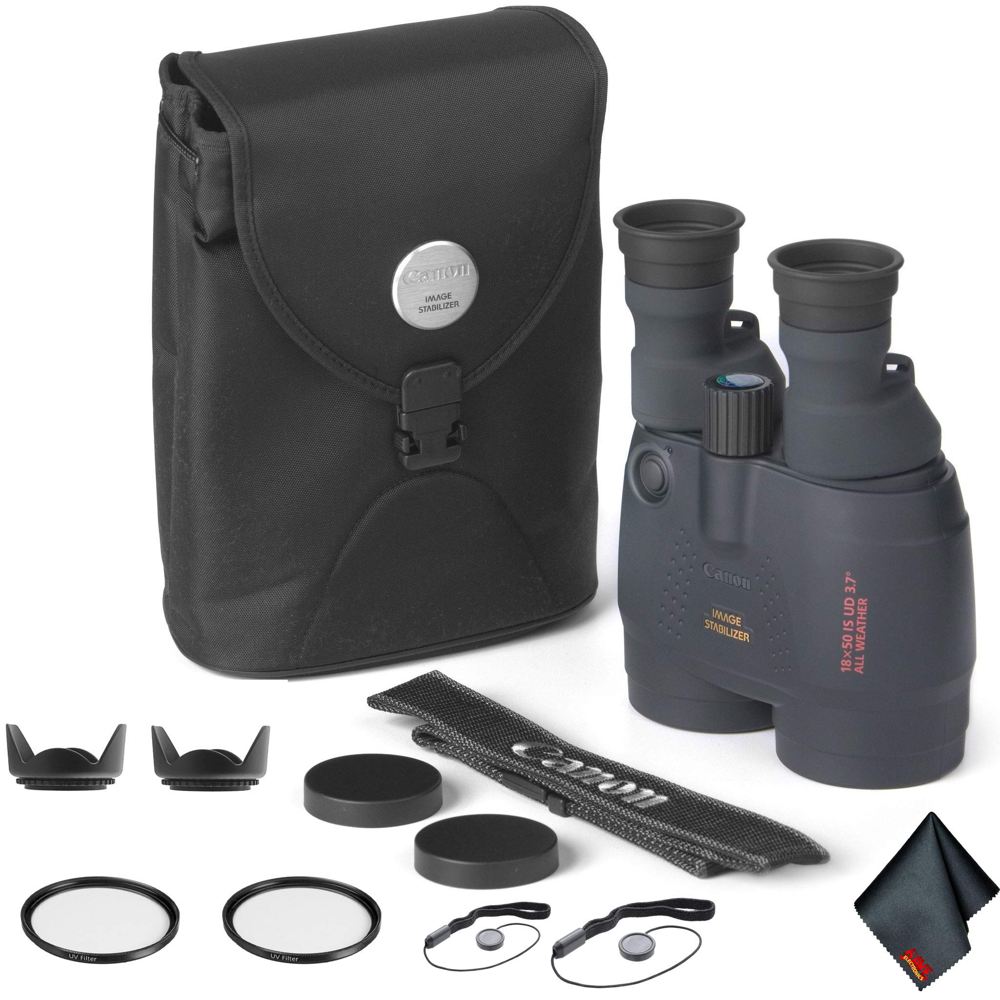 Canon 18x50 Image Stabilization All-Weather Binoculars - Starter Bundle Canon