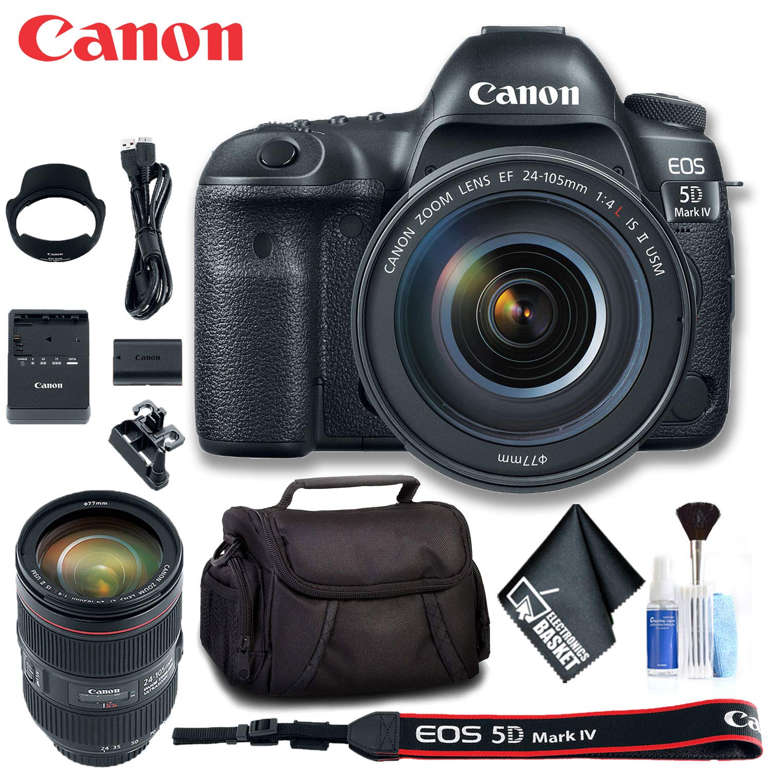 Canon EOS 5D Mark IV DSLR Camera with 24-105mm f/4L II Lens (Intl Model) Standard Bundle