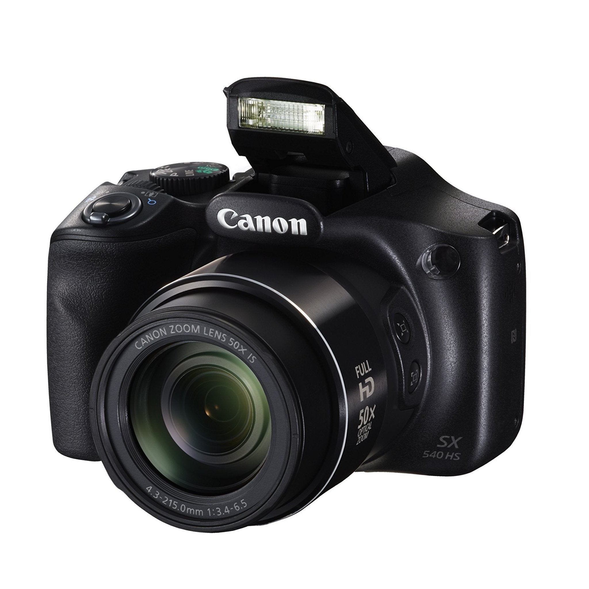 Canon PowerShot SX540 Digital Camera w/ 50x Optical Zoom - Wi-Fi & NFC Enabled Black - Used Canon