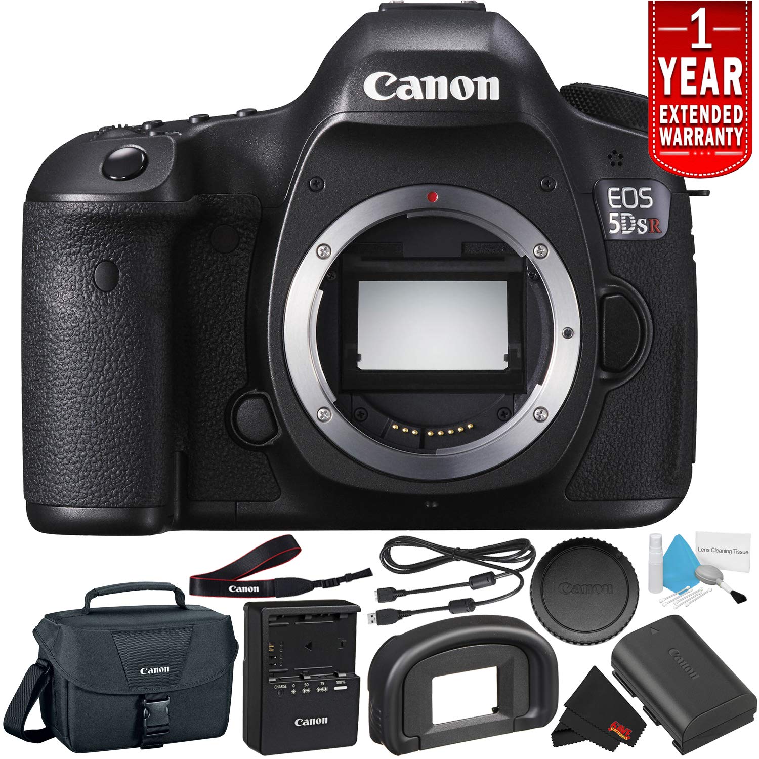 Canon EOS 5DS R Digital SLR Camera (Body Only)- Starter Bundle (International Version)