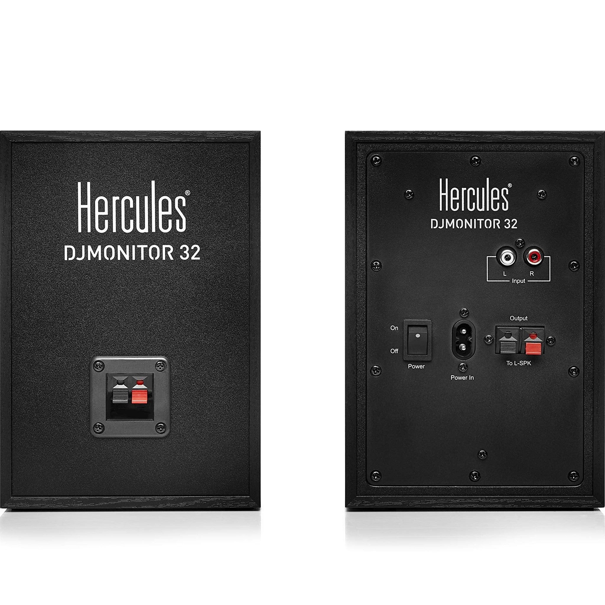 Hercules DJMonitor 32: 2 x 15 watts RMS active monitoring speakers,Black Hercules