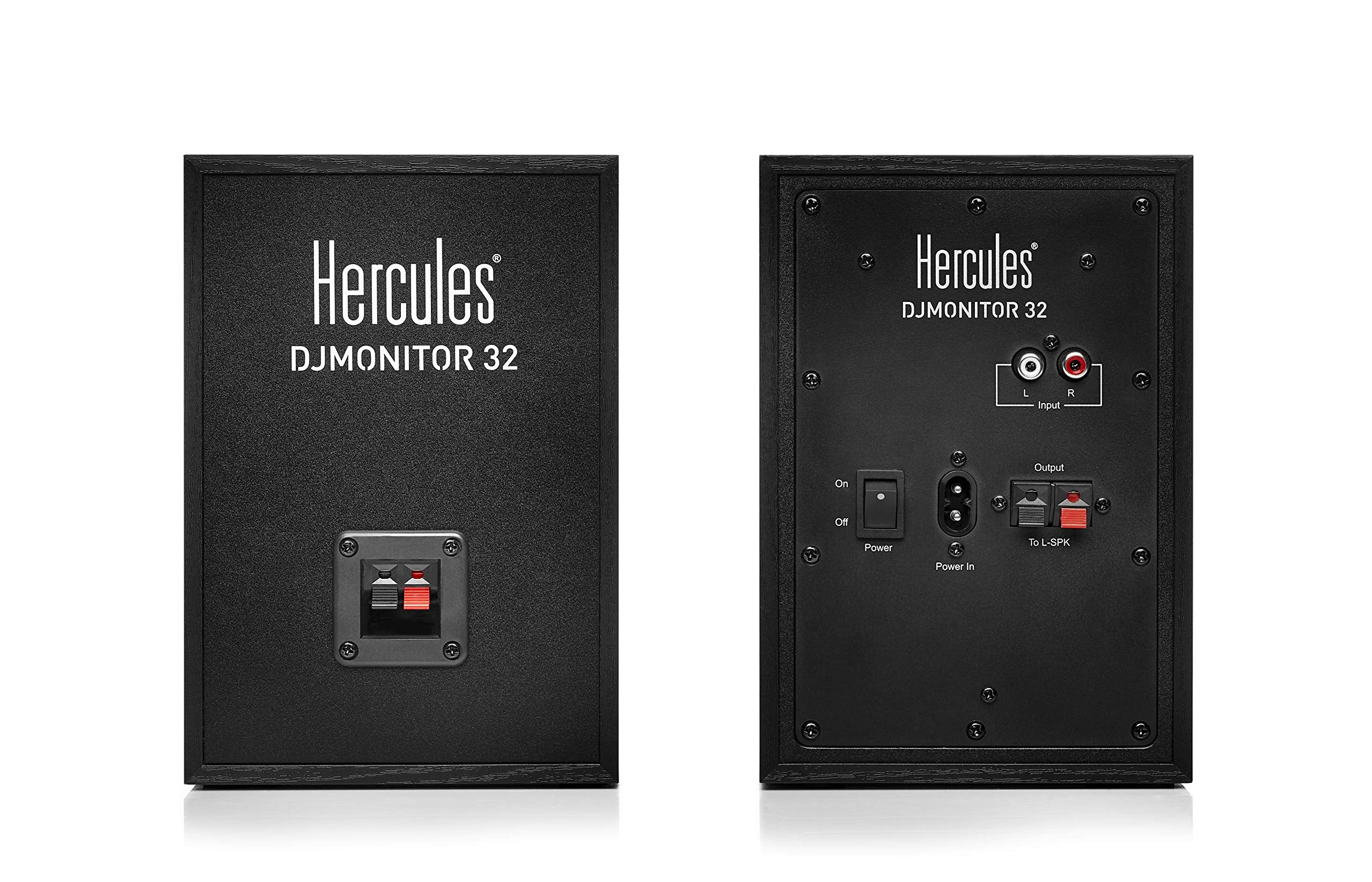 Hercules DJMonitor 32: 2 x 15 watts RMS active monitoring speakers,Black