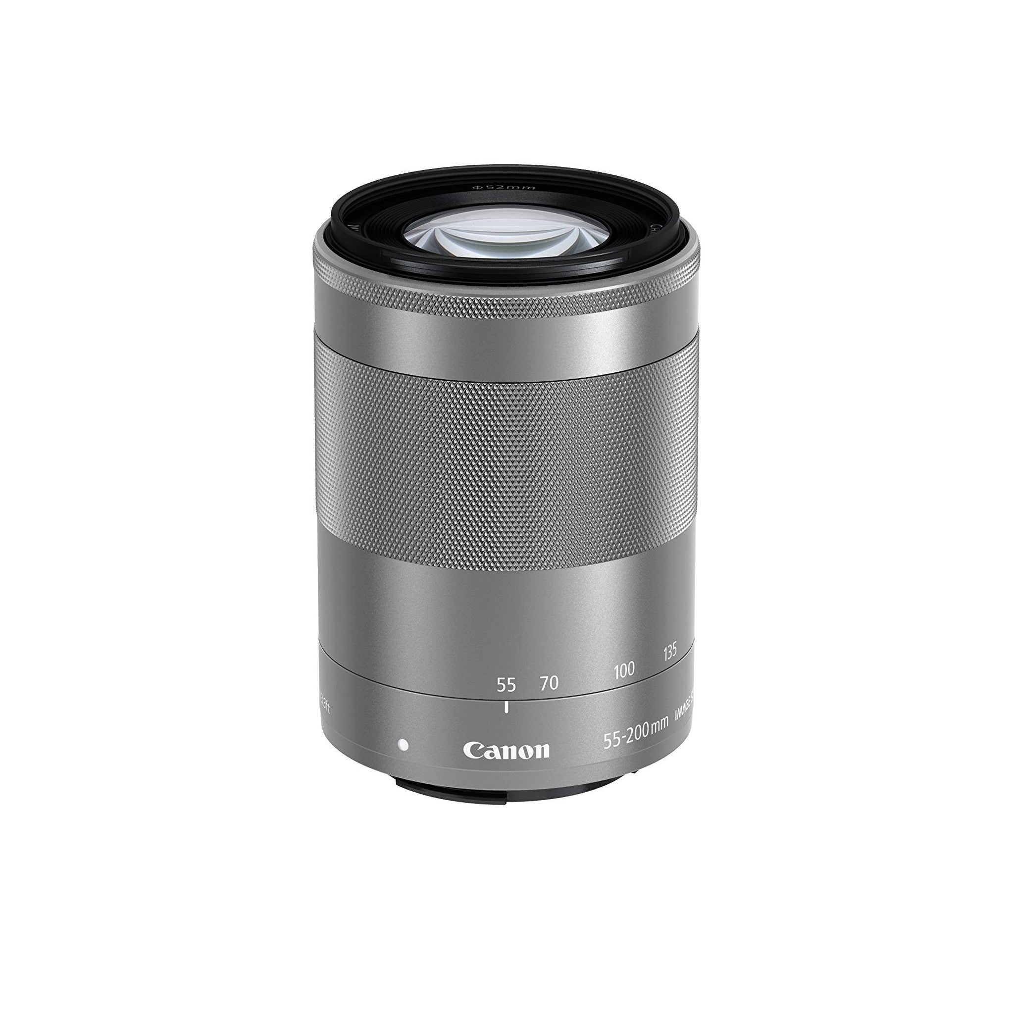 Canon EF-M 55-200mm f/4.5-6.3 Image Stabilization STM Zoom Lens Silver - Used Canon