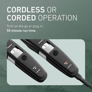 Panasonic Long Beard Trimmer for Men, 58 Length Settings and 4 Attachments for Cutting and Detailing, Cordless or Corded Operation - ER-GB96-K Black