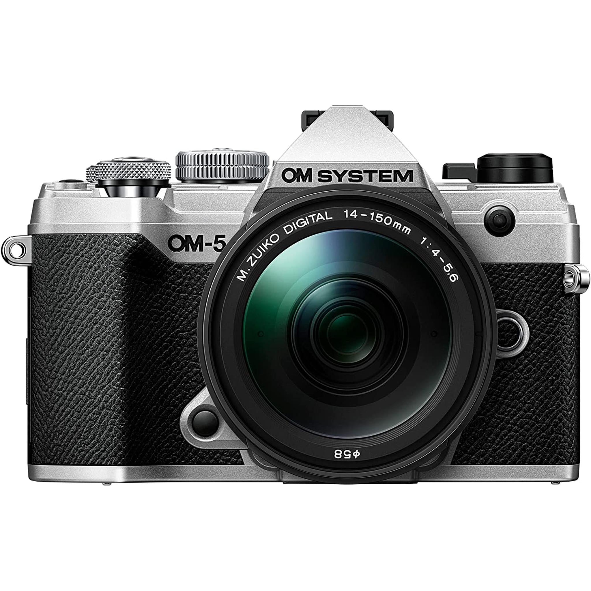 OM System OM-5 Black Micro Four Thirds System Camera w/ 14-150mm f4.0-5.6 II Silver OM System
