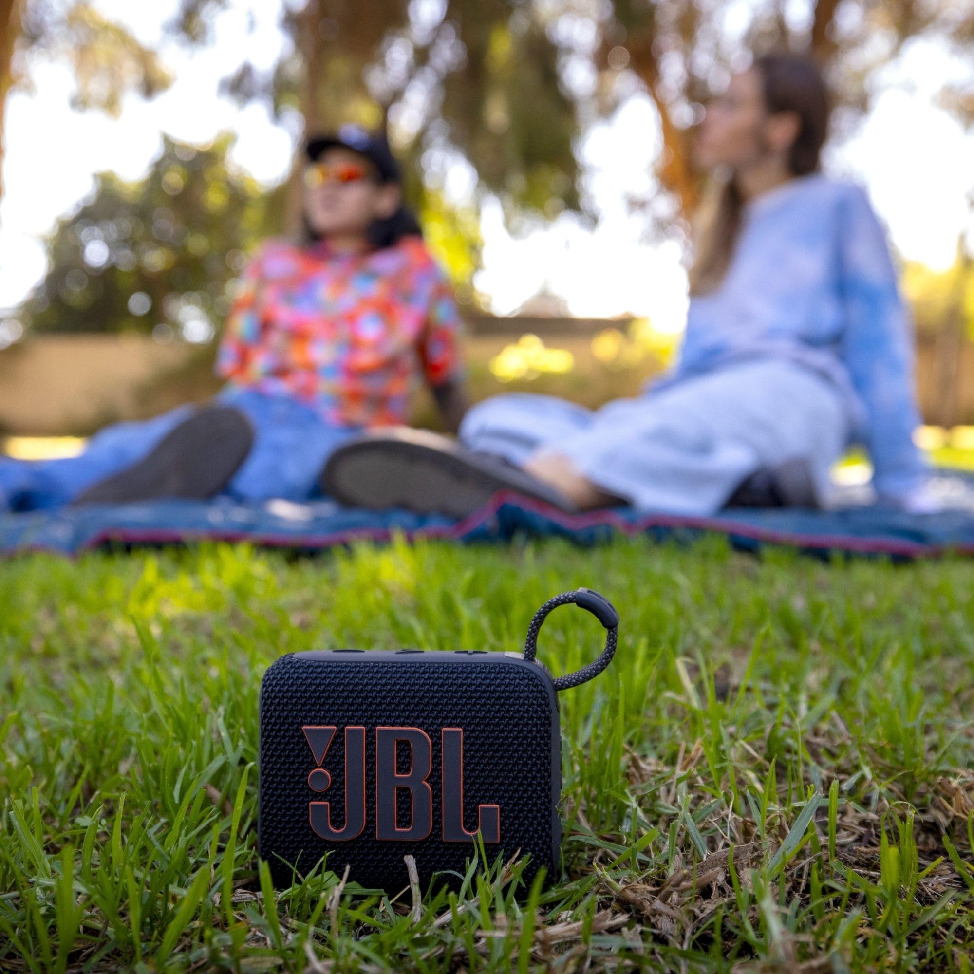JBL Go 4 - Ultra-Portable, Waterproof and Dustproof Bluetooth Speaker, Big Pro Sound with Punchy bass, 7-Hour Built-in Battery, Made in Part with Recycled Materials Black