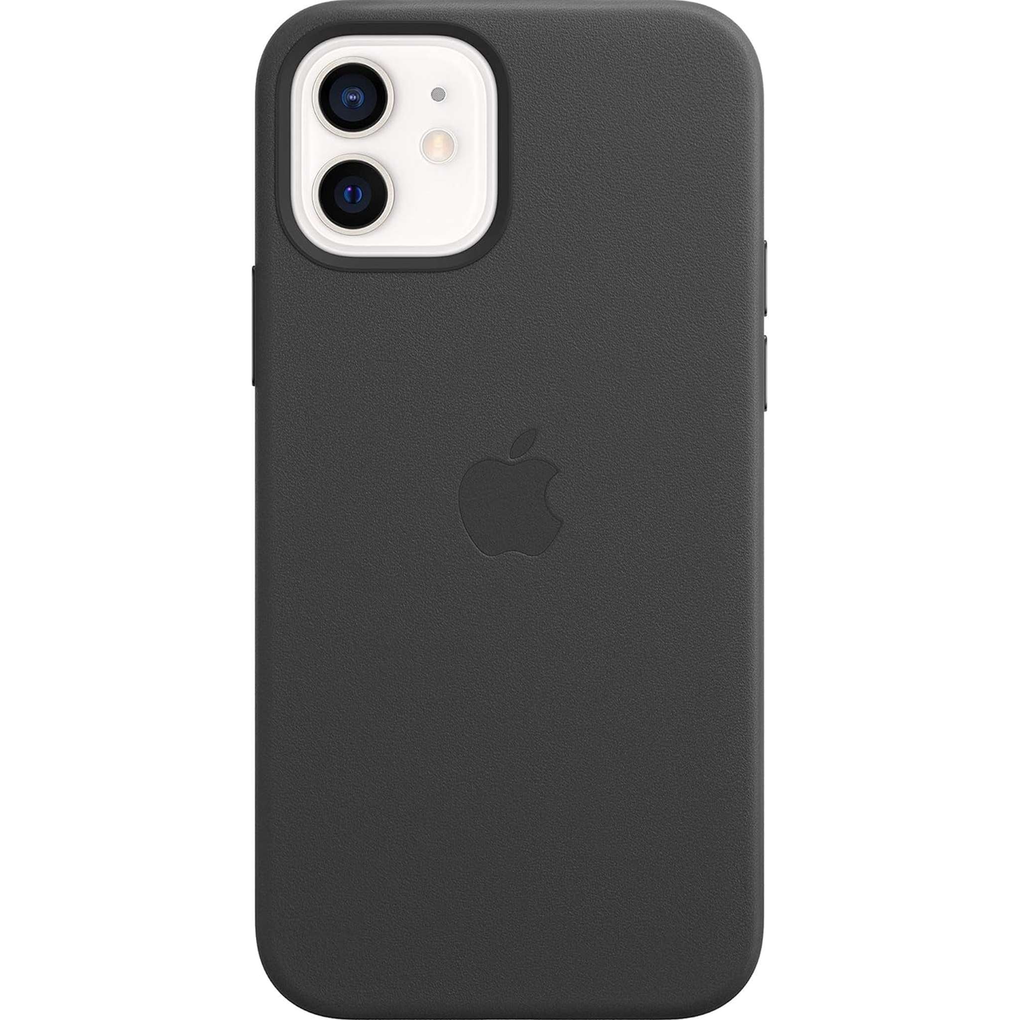 Apple iPhone 12 and iPhone 12 Pro Leather Case with Magsafe - Black - Used