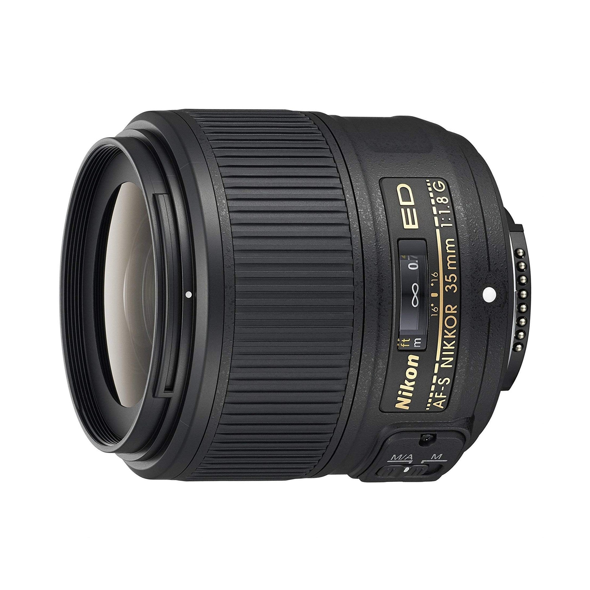 Nikon AF-S NIKKOR 35mm f/1.8G ED Fixed Zoom Lens with Auto Focus for Nikon DSLR Cameras Renewed - Reconditioned Nikon
