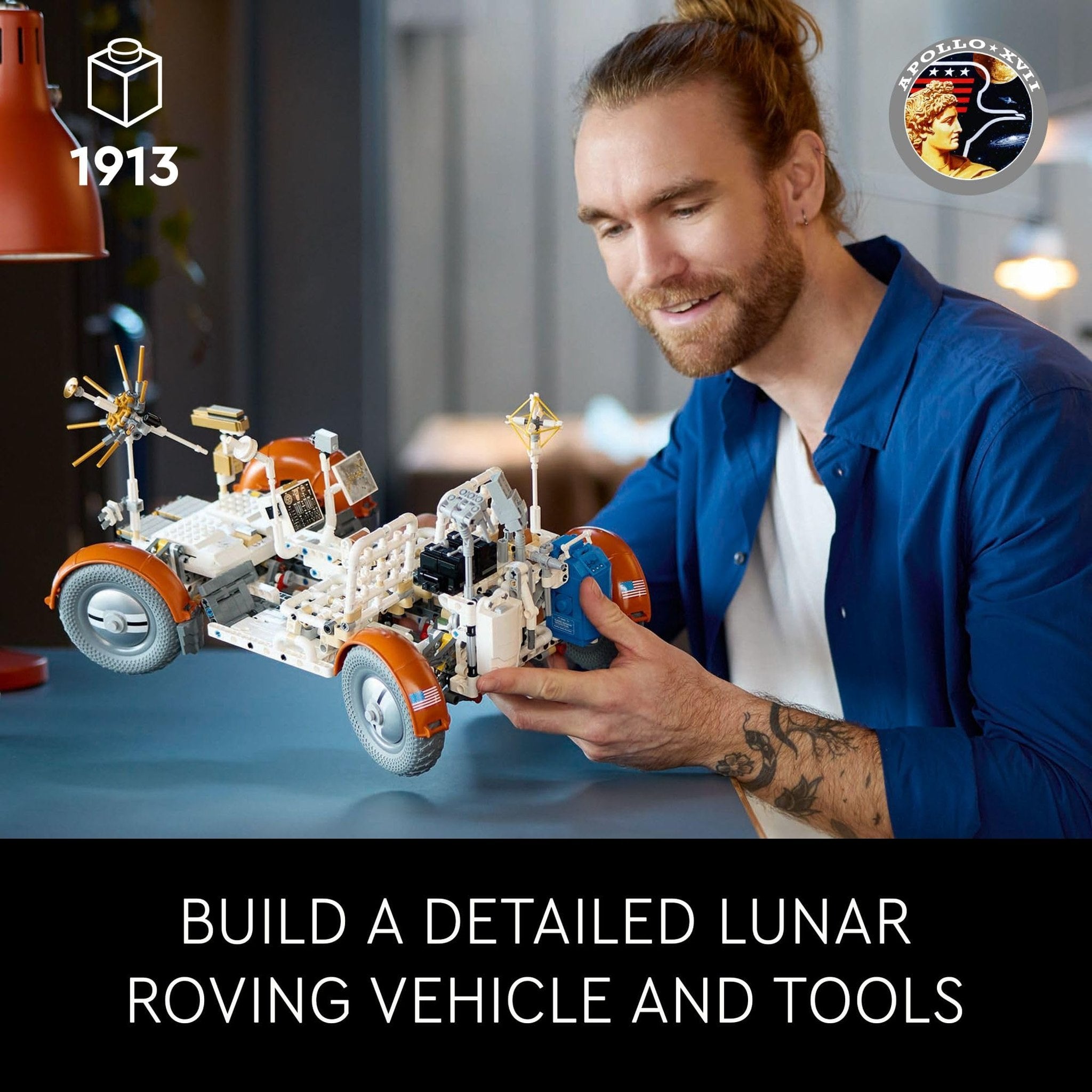 LEGO Technic NASA Apollo Lunar Roving Vehicle LRV Building Set - Collectible Set for Adults, Ages 18+ - Model Kit of Space Rover W/Authentic Details - Gift for Men & Women - 42182