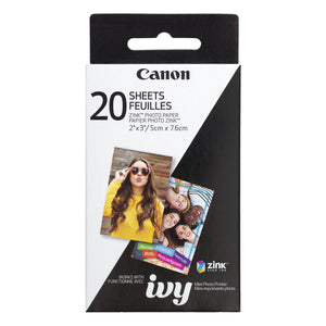 Canon IVY ZINK 2" x 3" Photo Sticker Paper 20 sheets Pack