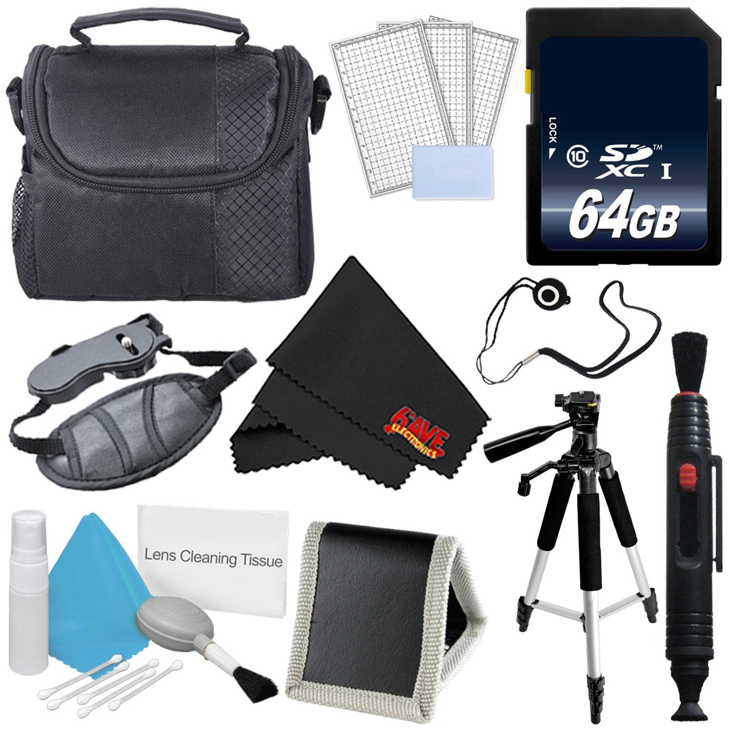 Accessory Kit for Nikon Coolpix B500,B700, P900, 64GB SDXC Class 10 Secure Digital High Speed Memory Card + Camera Case
