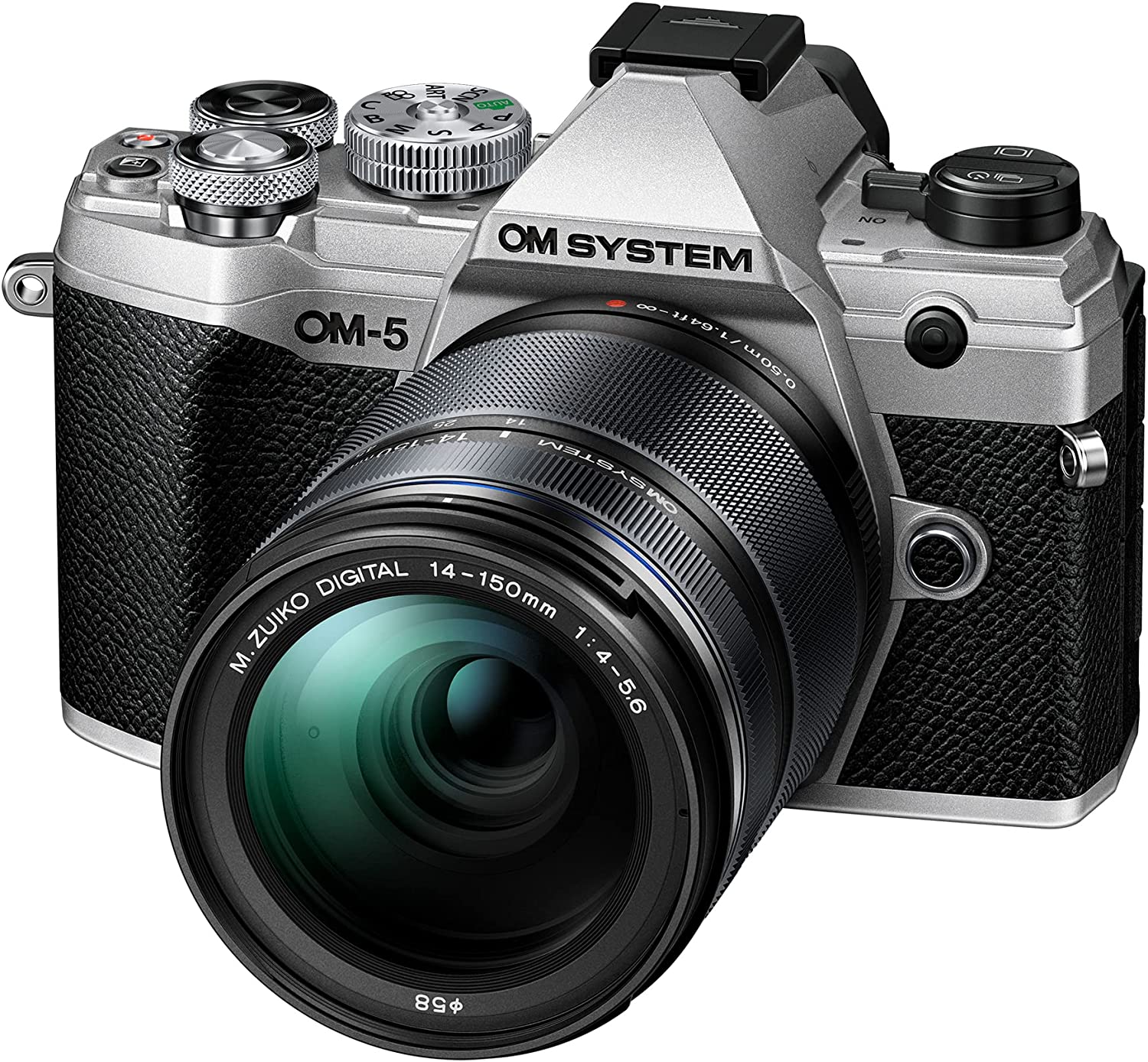 OM System OM-5 Black Micro Four Thirds System Camera w/ 14-150mm f4.0-5.6 II Silver