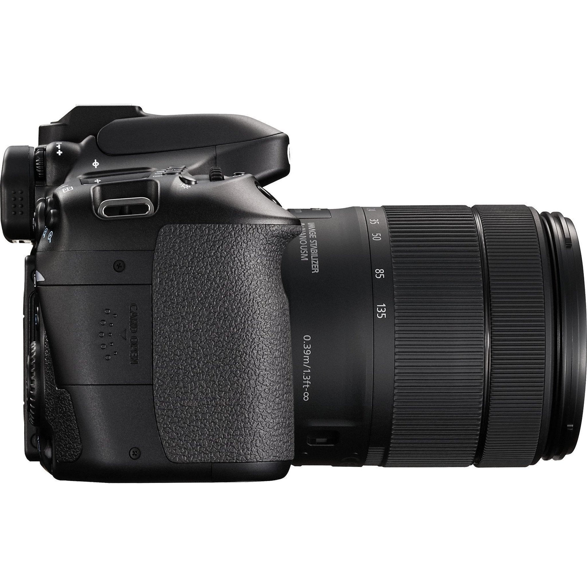 Canon EOS 80D Digital SLR Kit with EF-S 18-135mm f/3.5-5.6 Image Stabilization USM Lens Black - Reconditioned Canon