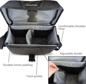 7 X Canon 9320A023 100ES Padded Digital SLR Camera Case EOS Shoulder Gadget Bag