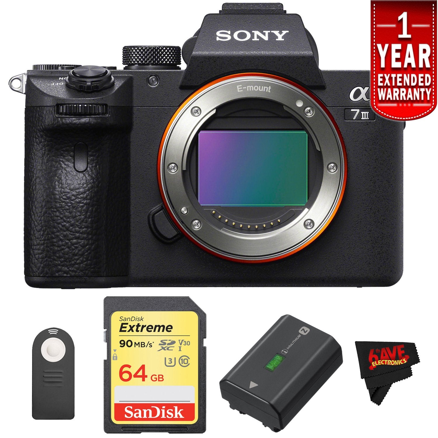 Sony a7 III Mirrorless Digital Camera (Body Only) International Version Starters Kit