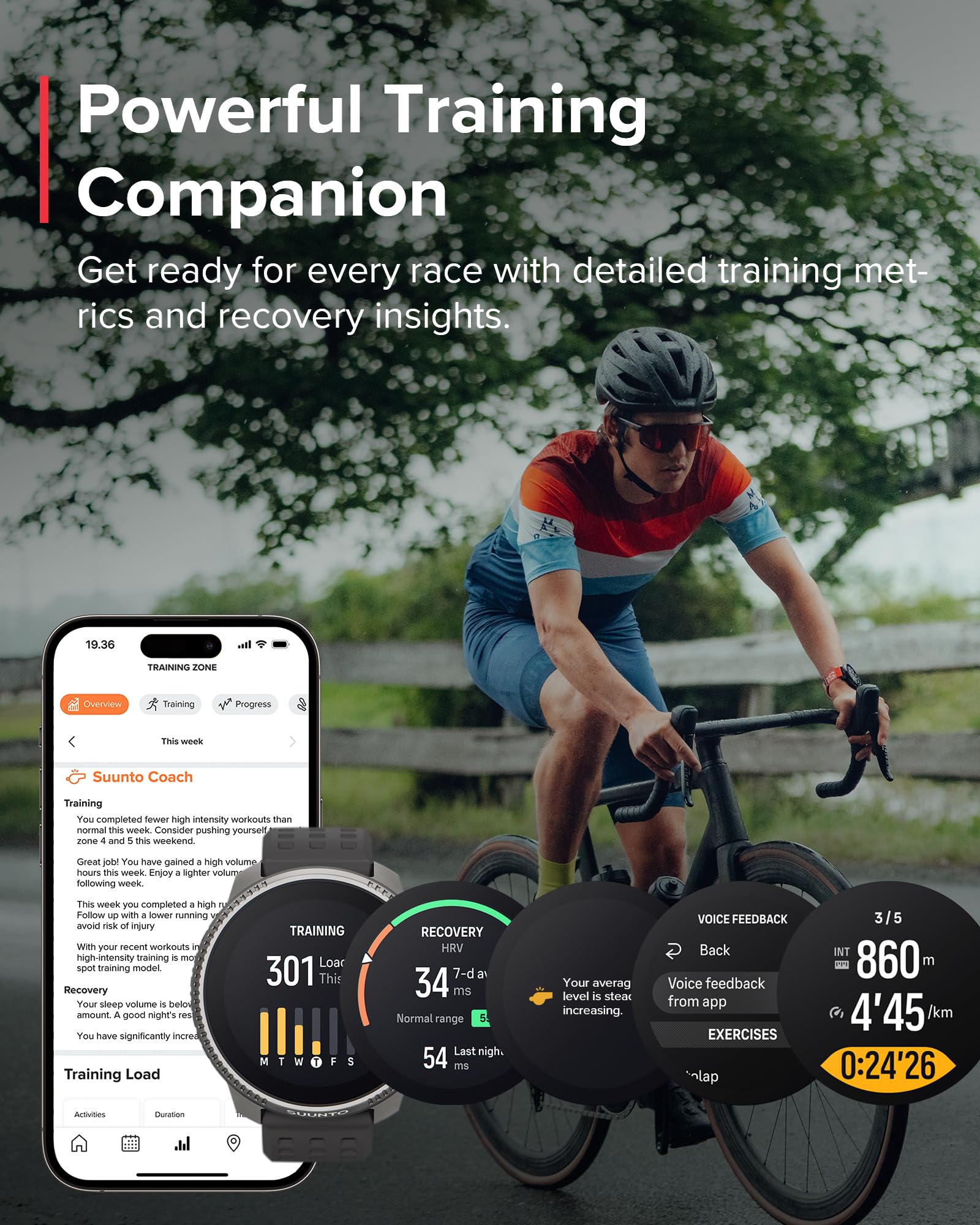 SUUNTO Race Sports Watch, GPS Tracker w/Clearer AMOLED Touchscreen, Dual-Band GNSS & Global Offline Map, 26-Day Standby, Supports 95+ Sports for Traning Insights & Recovery Metrics, Sapphire Lens,Ti