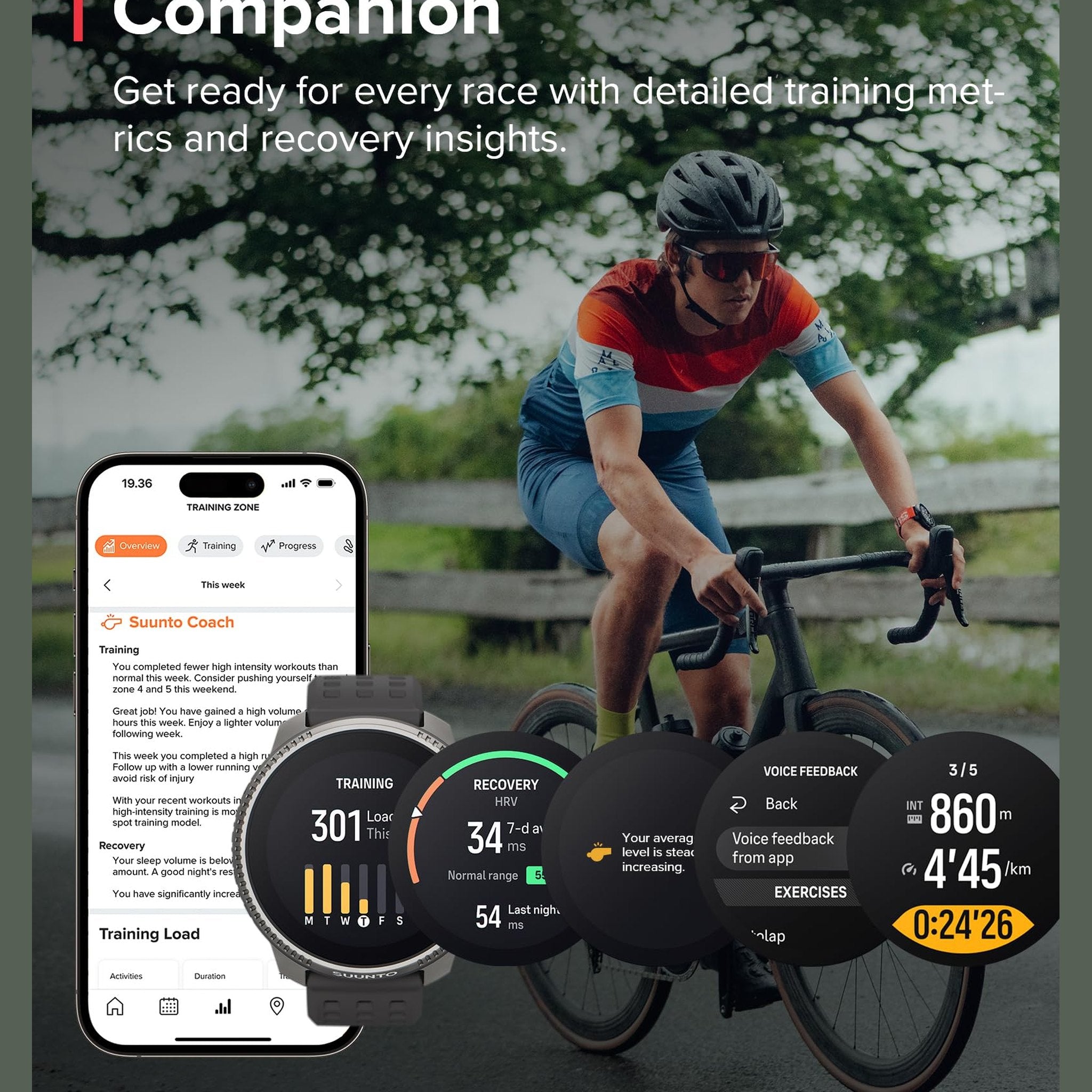 SUUNTO Race Sports Watch, GPS Tracker w/Clearer AMOLED Touchscreen, Dual-Band GNSS & Global Offline Map, 26-Day Standby, Supports 95+ Sports for Traning Insights & Recovery Metrics, Sapphire Lens,Ti SUUNTO
