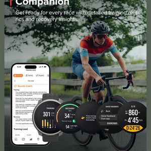 SUUNTO Race Sports Watch, GPS Tracker w/Clearer AMOLED Touchscreen, Dual-Band GNSS & Global Offline Map, 26-Day Standby, Supports 95+ Sports for Traning Insights & Recovery Metrics, Sapphire Lens,Ti SUUNTO