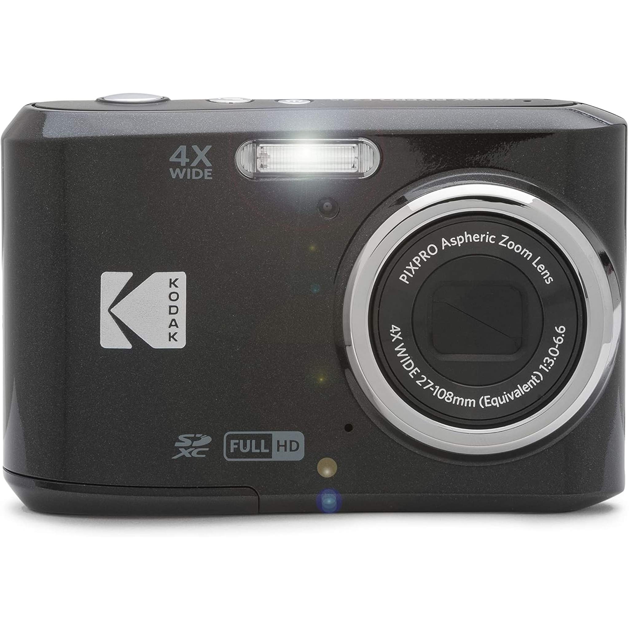 KODAK PIXPRO Friendly Zoom FZ45-BK 16MP Digital Camera with 4X Optical Zoom 27mm Wide Angle and 2.7" LCD Screen Black KODAK