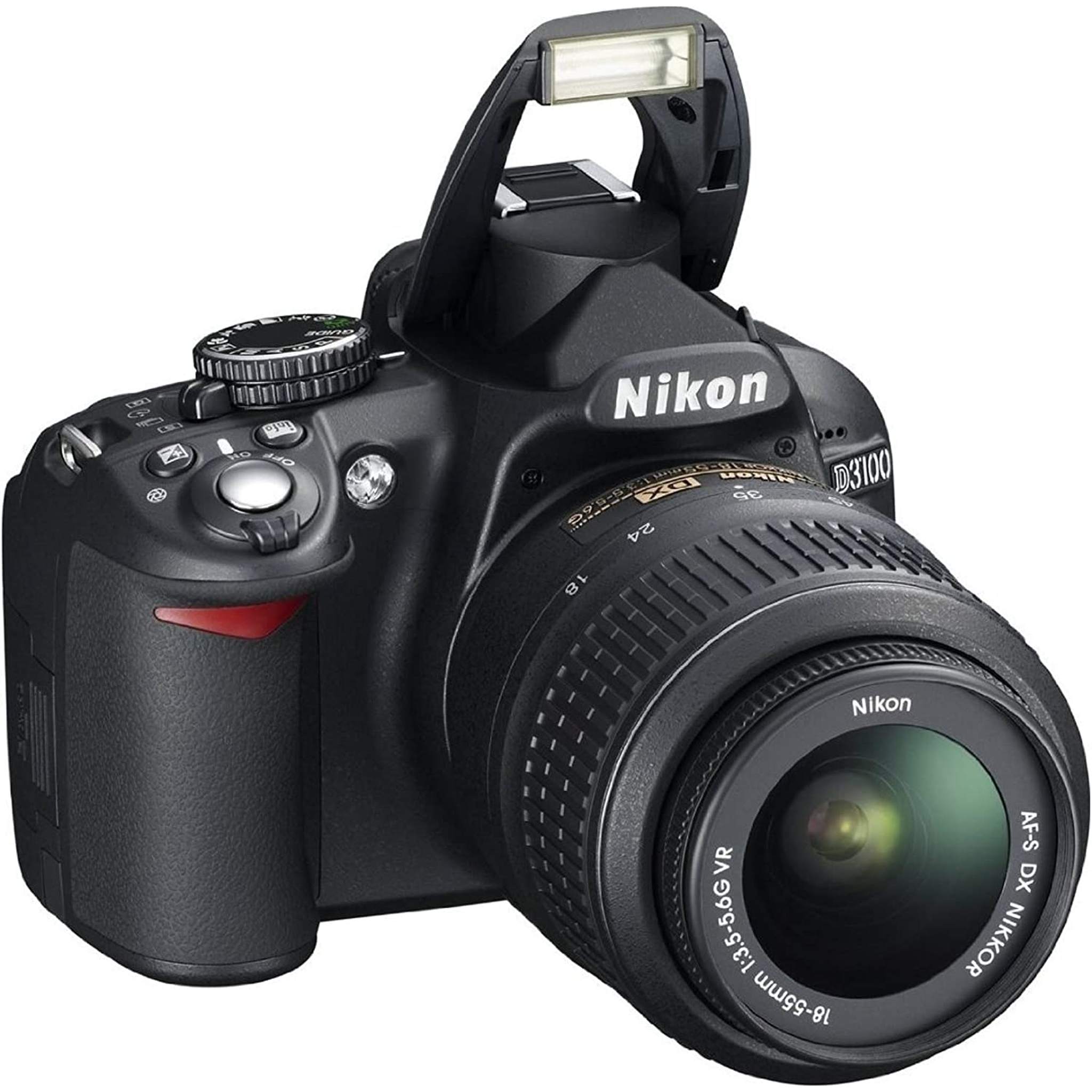 Nikon D3100 14.2MP Digital Camera + AF-S DX 18-55mm f/3.5-5.6 VR Lens - Black - Like New Nikon