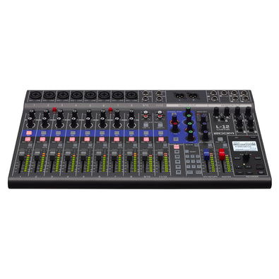 Zoom LiveTrak L-12 Digital Mixer & Multitrack Recorder, for Music, Podcasting, and More, 12-Input/ 14-Channel SD Recorder, 14-in/4-out USB Audio Interface, 5 Powered Headphone Outputs