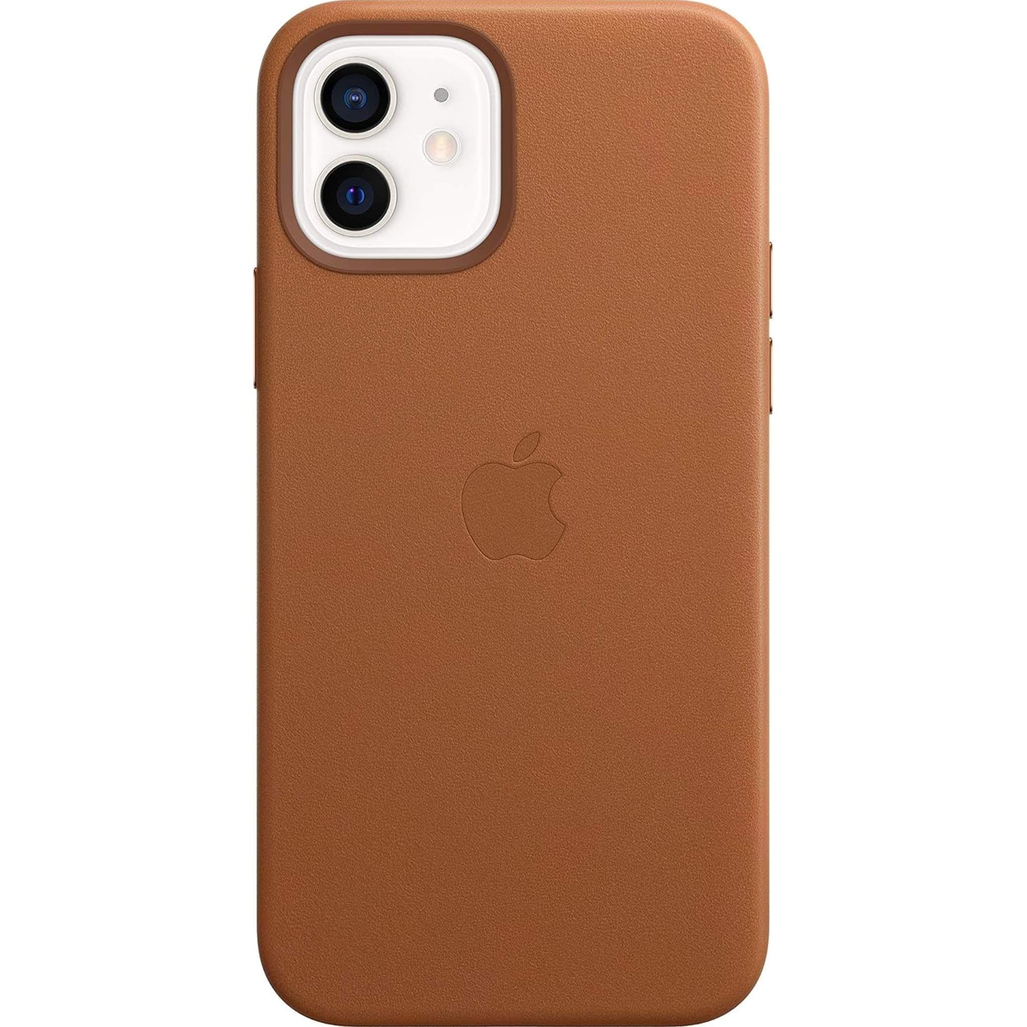 Apple iPhone 12 and iPhone 12 Pro Leather Case with Magsafe - Saddle Brown Apple