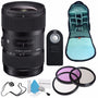 Sigma 18-35mm f/1.8 DC HSM Art Lens for Canon (International Model) + 72mm 3 Piece Filter Kit + Deluxe Cleaning Kit + SL