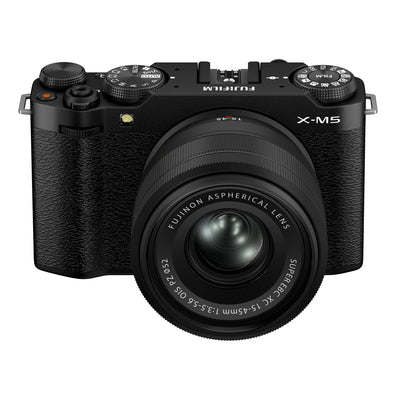 Fujifilm X-M5 Mirrorless Digital Camera XC15-45mmF3.5-5.6 OIS PZ Lens Kit - Black