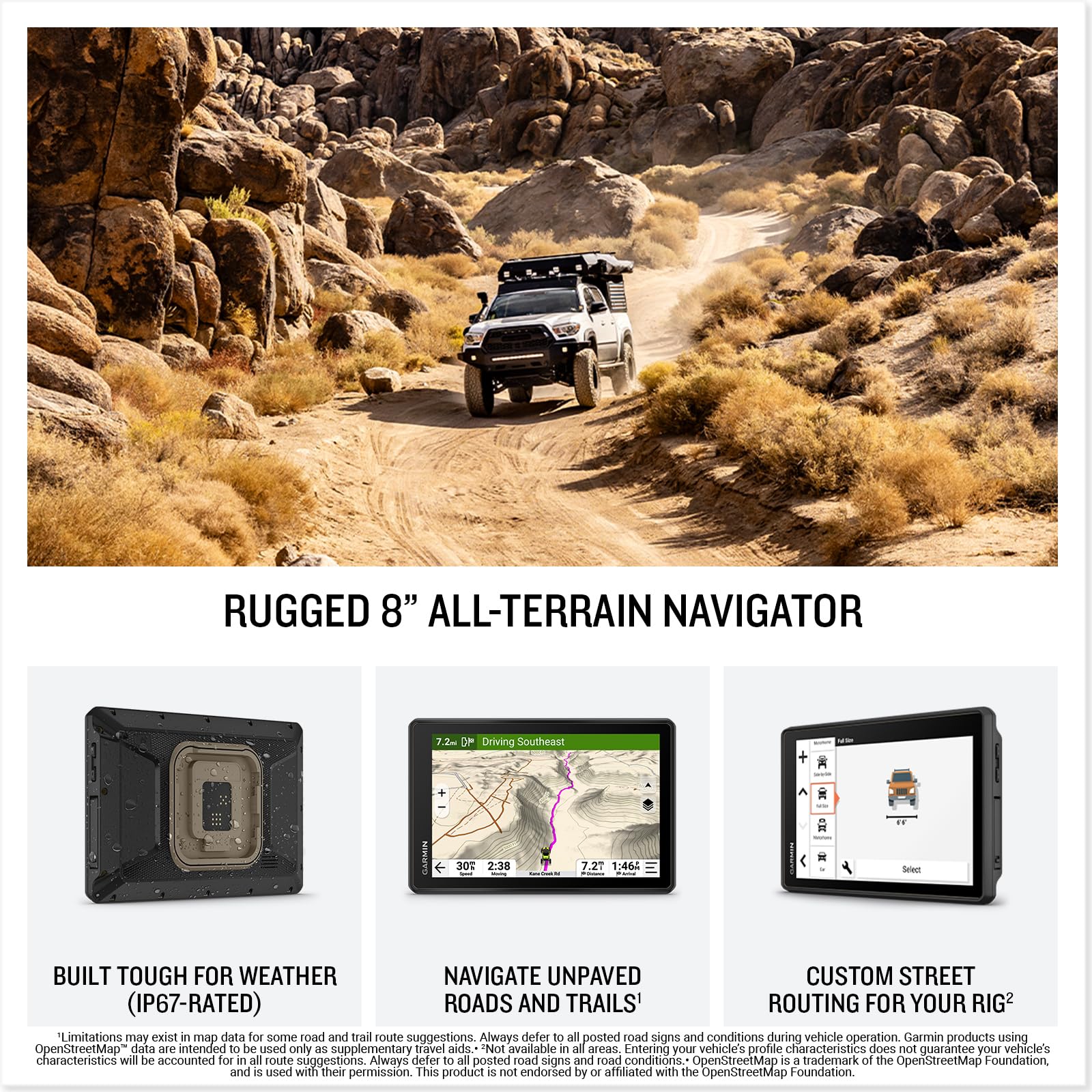 Garmin Tread® 2 - Overland Edition, Rugged 8-inch All-Terrain Navigator for Off-The-Grid Travels