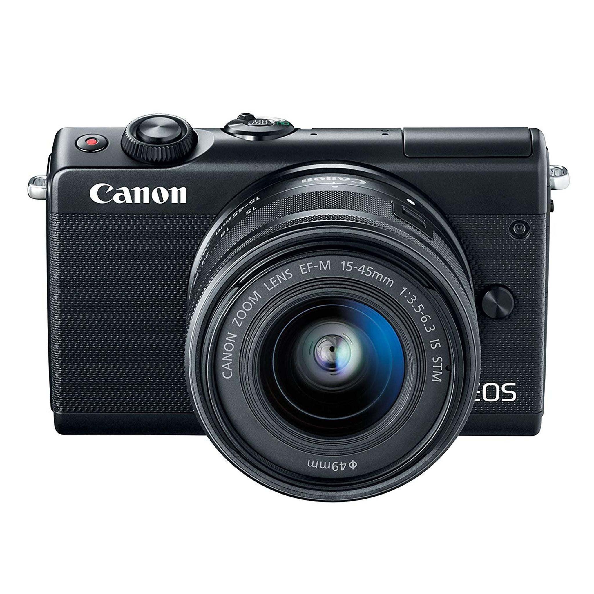 Canon EOS M100 Mirrorless Camera w/ 15-45mm Lens - Wi-Fi, Bluetooth, and NFC Enabled Black International Model