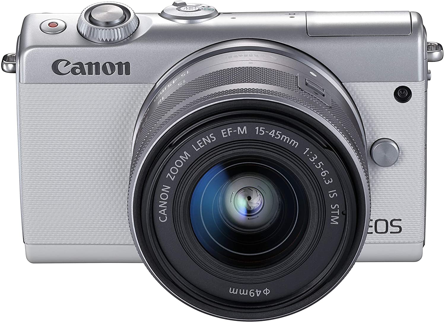 Canon EOS M100 Mirrorless Digital Camera - White with 15-45mm Lens International Model