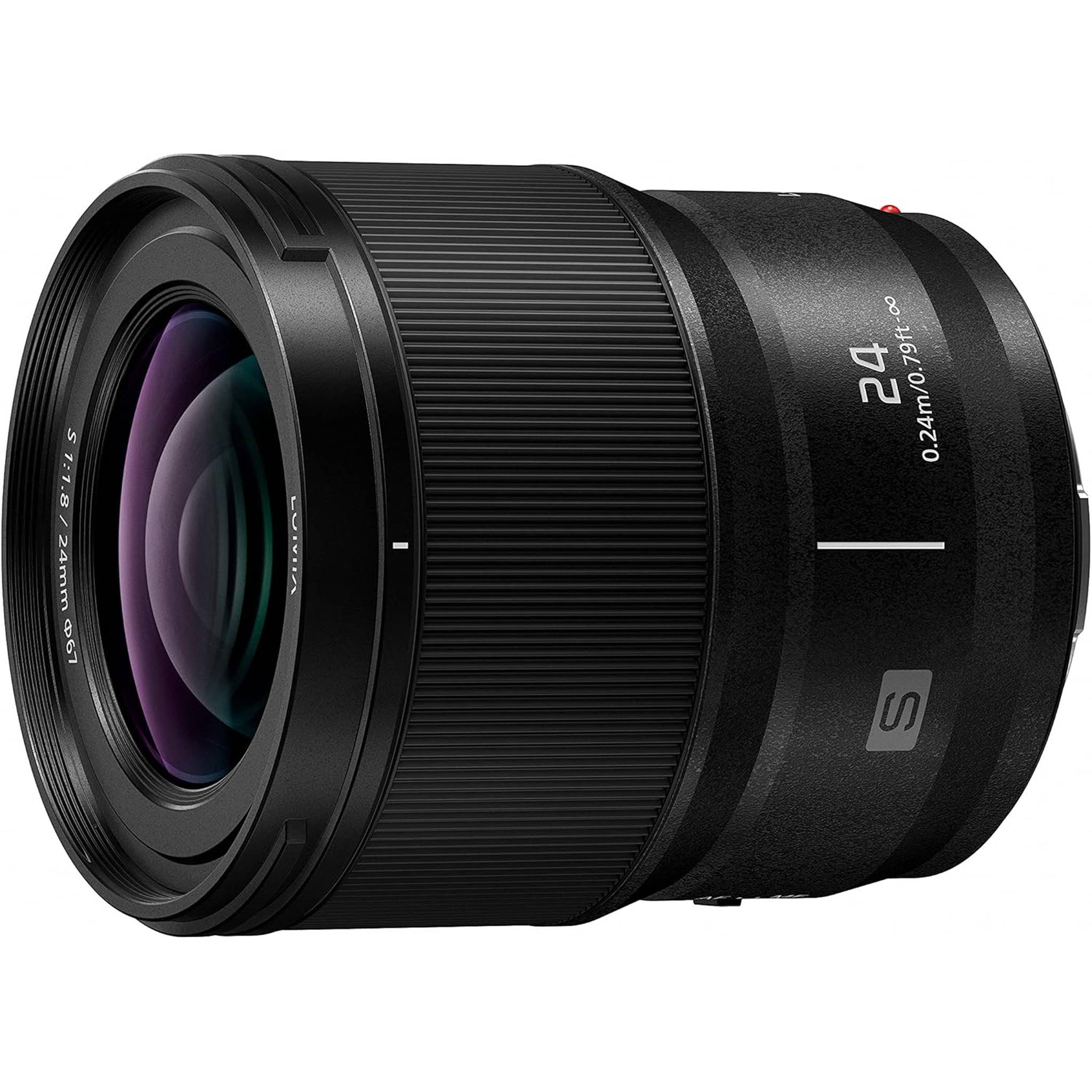 Panasonic LUMIX S Series Camera Lens, 24mm F1.8 L-Mount Interchangeable Lens for Mirrorless Full Frame Digital Cameras, S-S24 - Reconditioned Panasonic