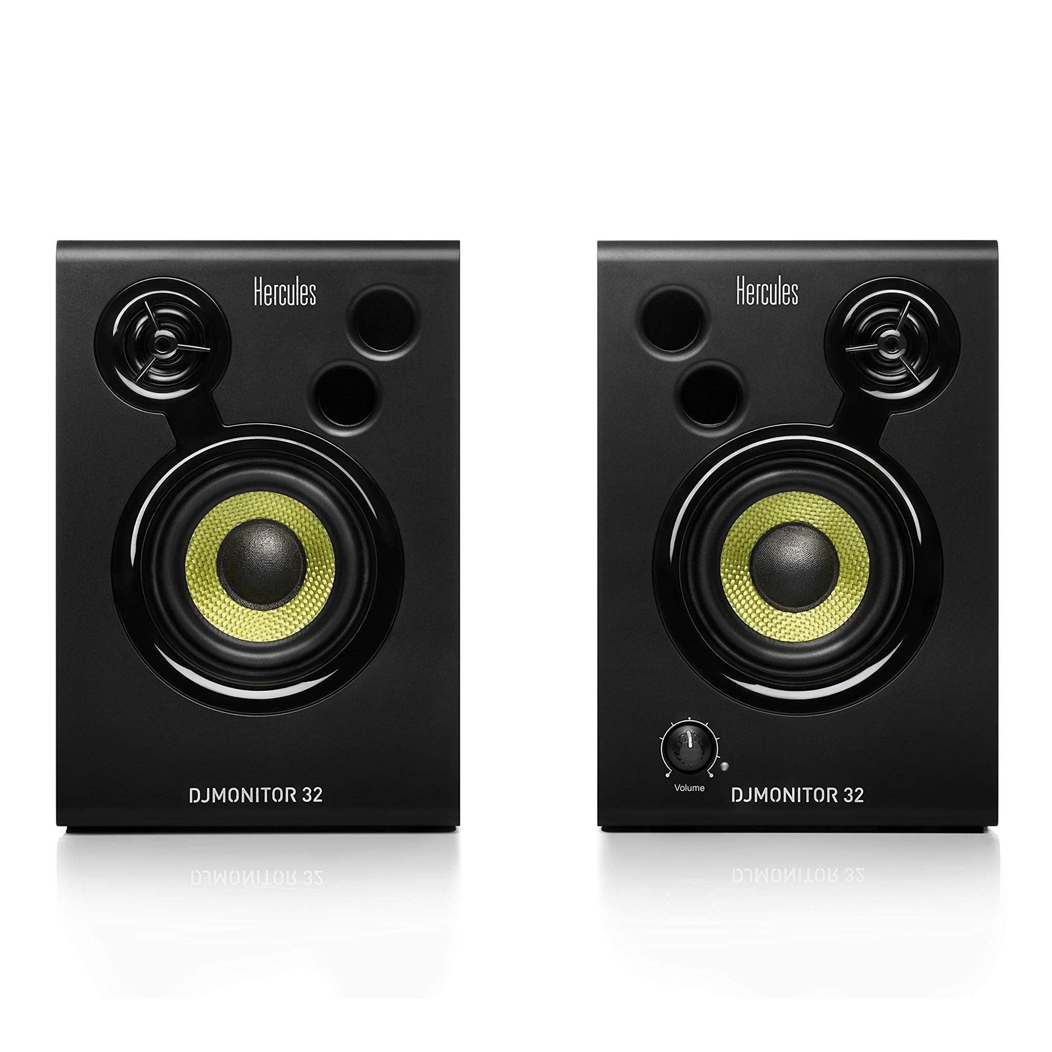 Hercules DJMonitor 32: 2 x 15 watts RMS active monitoring speakers,Black Hercules